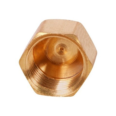 EVERFLOW 1/2" Flare End Cap Pipe Fitting; Brass F40-12